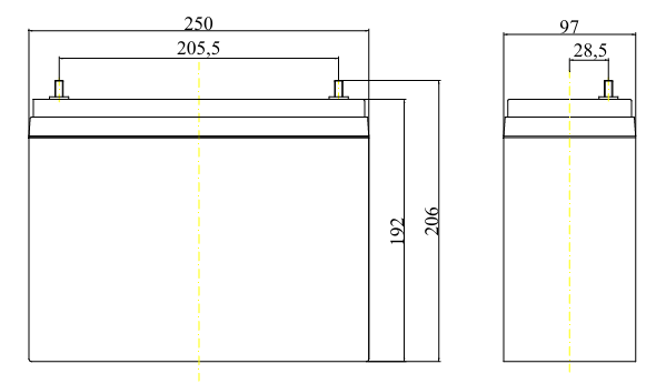 12V 40Ah 500CCA High Crank AGM Battery (HC40)