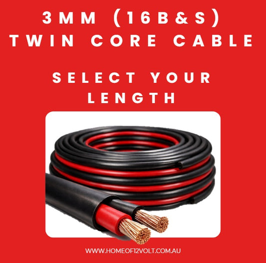 3MM (16B&S) TWIN CORE CABLE