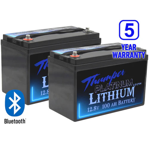 Platinum Lithium 100Ah LiFePO4 Bluetooth Battery Twin Pack