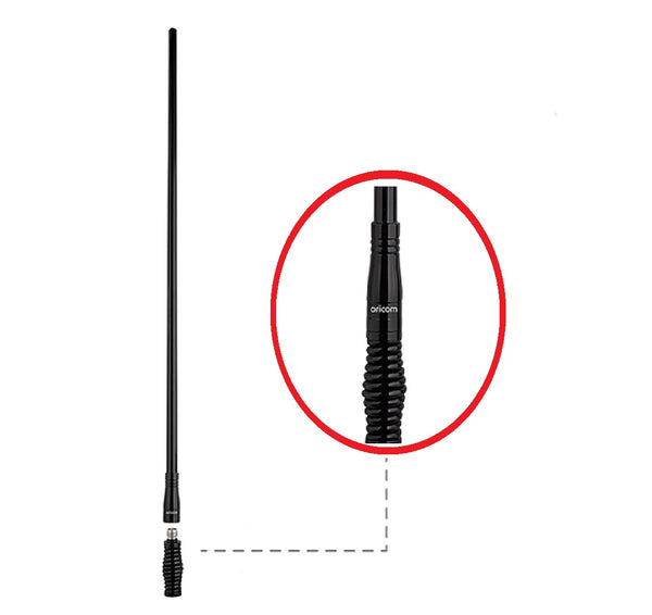 ANU800 6.5dBi UHF CB ANTENNA WITH DETACHABLE FIBREGLASS POLE