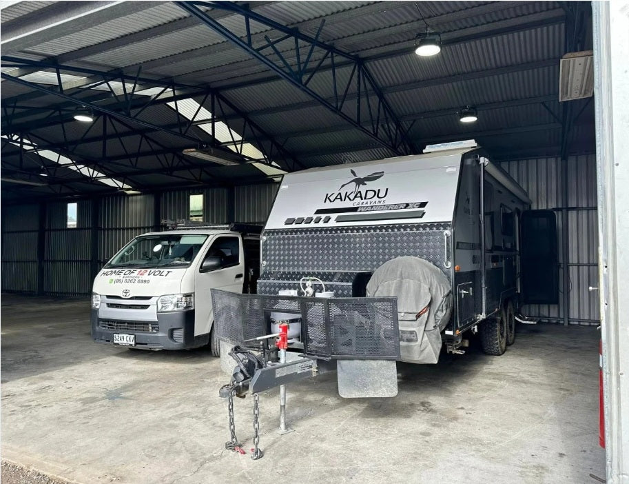 Specialists in 12 volt caravan installations, lithium battery systems & solar setups across Adelaide. Mobile service & expert workshop.