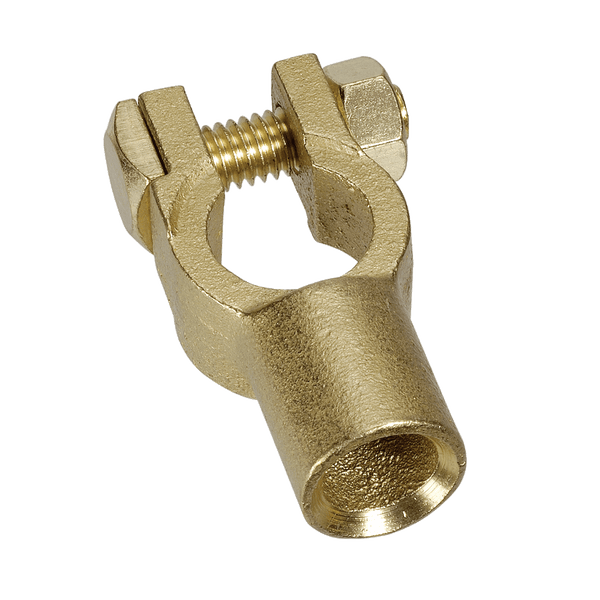 HEAVY DUTY CRIMP END ENTRY BRASS BATTERY TERMINAL (50-70mm2 / 0-00 AWG)