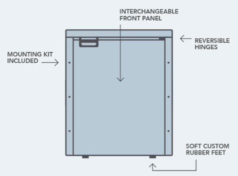 12V/24V 50L Upright Caravan Fridge (DC50-X)