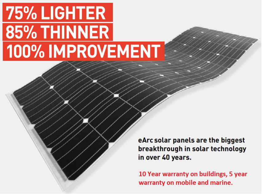 175W eARC FLEXABLE SOLAR PANEL