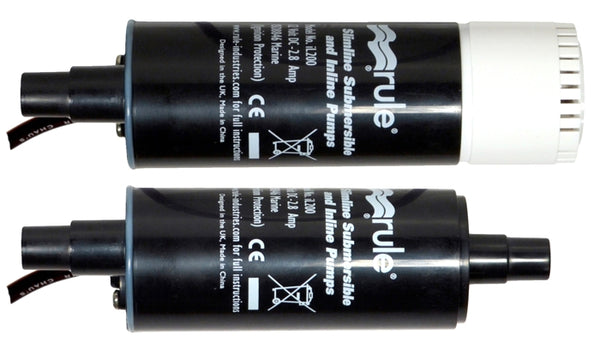 RULE 12V IL200 "NIAGARA" IN-LINE SUBMERSIBLE PUMP (12 LPM)