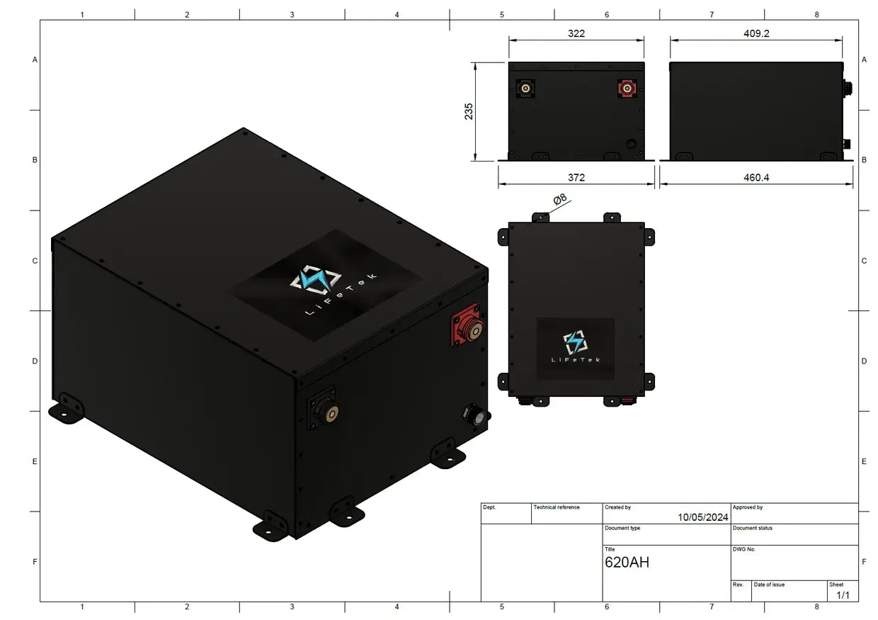 12v 620/660Ah Vanlife LiFePO4 Battery